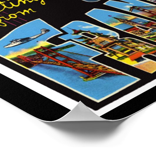  printplaten San Francisco California Poster (Hoek)