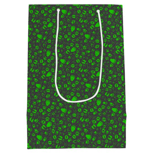 Prints 01.b.groen DGrey BG Medium Cadeauzakje (Achterkant)