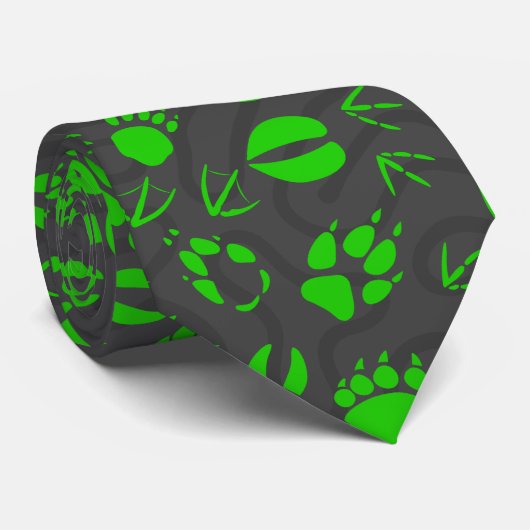 Prints 01.b.groen DGrey BG Stropdas (Opgerold)