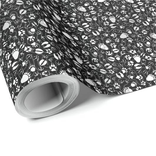 Prints 01.b. Zwart BG Cadeaupapier (Rol Hoek)