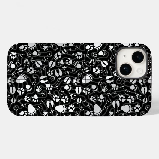 Prints 01.b. Zwart BG Case-Mate iPhone Case (Achterkant (horizontaal))