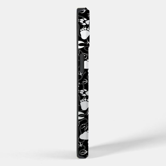 Prints 01.b. Zwart BG Case-Mate iPhone Case (Achterkant / Rechts)