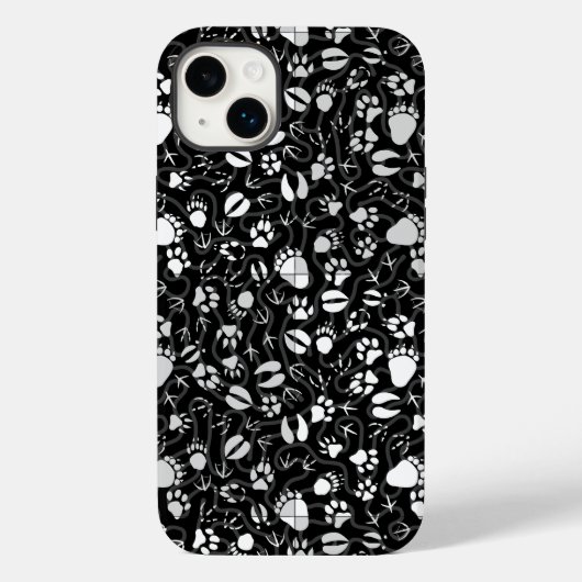 Prints 01.b. Zwart BG Case-Mate iPhone Case (Achterkant)