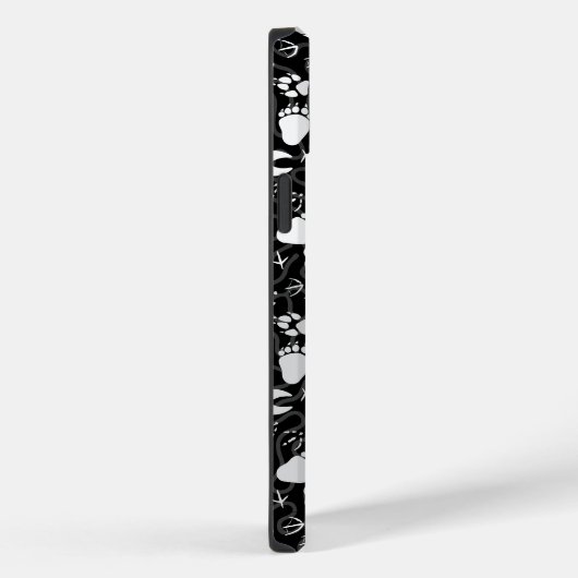 Prints 01.b. Zwart BG Case-Mate iPhone Case (Achterkant / Rechts)