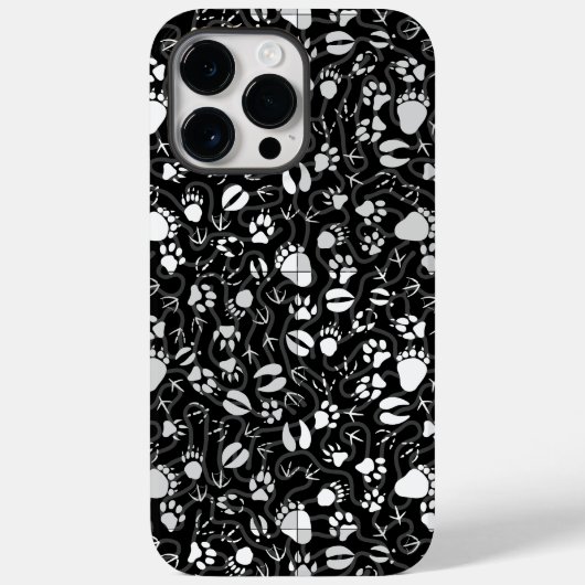 Prints 01.b. Zwart BG Case-Mate iPhone Case (Achterkant)