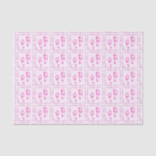 Prints babymeisje roze papier met tong