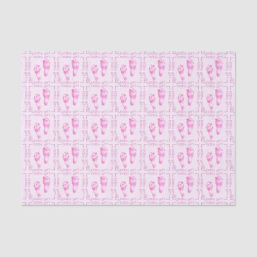 Prints babymeisje roze papier met tong (Voorkant)