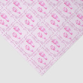 Prints babymeisje roze papier met tong (Detail)