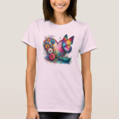 prints flowers nature butterfly heart effects t-shirt (Voorkant)