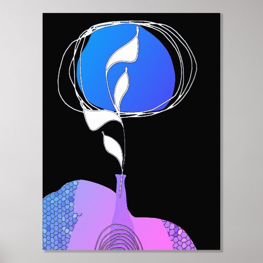 Prints Folie lavender Vase (Voorkant)