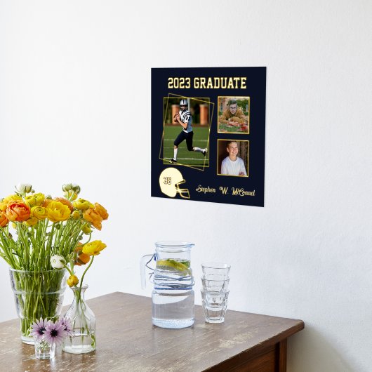 Prints football  Aangepaste foto-Afstuderen Folie (Laag (Keuken))