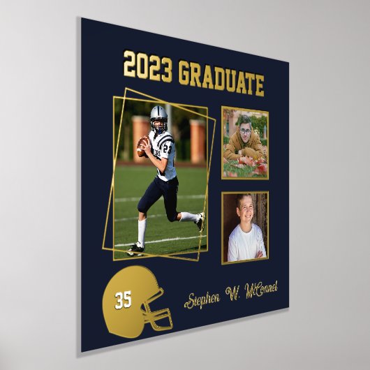 Prints football  Aangepaste foto-Afstuderen Folie (Laagn)