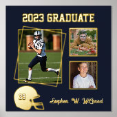 Prints football  Aangepaste foto-Afstuderen Folie (Voorkant)