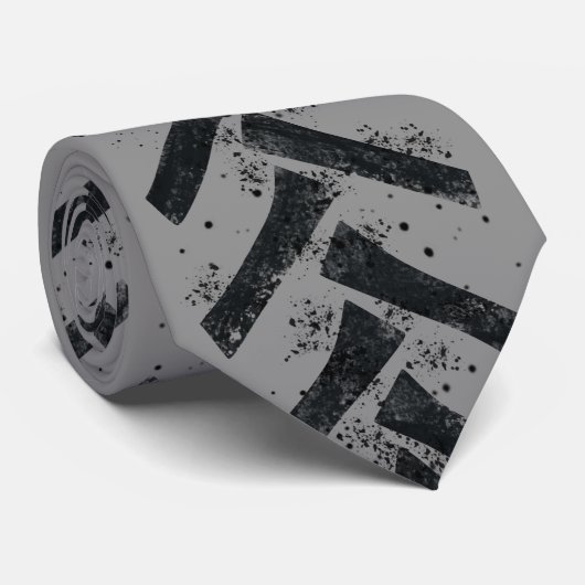 prints Grunge Stropdas (Opgerold)