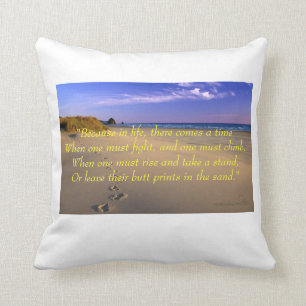 Prints in de zand kussen