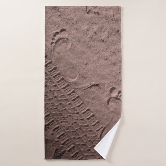 Prints in het zand badhanddoek (Badhanddoek)