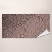 Prints in het zand badhanddoek (Badhanddoek)