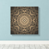 Prints in The Sand Mandala 3 (Insitu (Houten vloer))