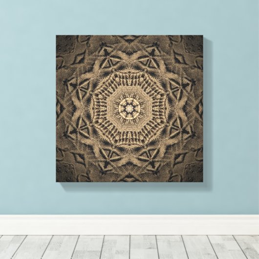 Prints in The Sand Mandala 3 (Insitu (Houten vloer))