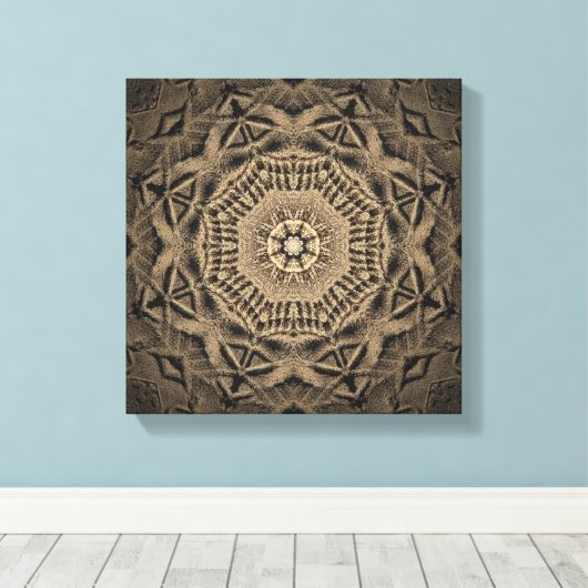 Prints in The Sand Mandala 3 (Insitu (Houten vloer))