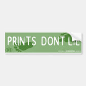Prints Lie niet Bumpersticker (Voorkant)