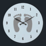 Prints met bakvoeten grote klok<br><div class="desc">Ontwerp van prints met een wolvoet</div>