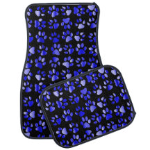 Prints met blauw dierlijk voet