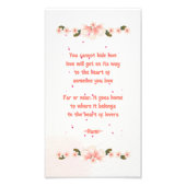Prints met gedicht foto afdruk (Voorkant)