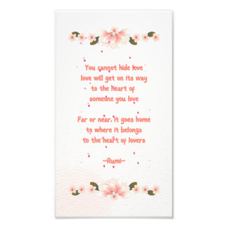 Prints met gedicht foto afdruk