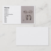 Prints met hand en voet op het strand van Florida Visitekaartje (Voorkant / Achterkant)