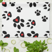 Prints met voetvoet theedoek (Gevouwen)