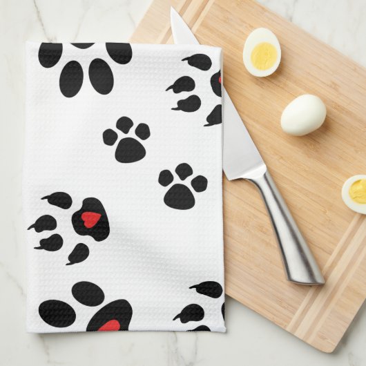 Prints met voetvoet theedoek (Quarter Fold)