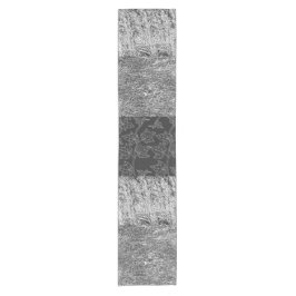 Prints met zwarte en witte bladeren korte tafelloper