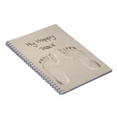 Prints op blote voeten in Zand Notitieboek (Rechterzijde)