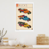 Prints/Poster van vrachtwagens Poster (Keuken)