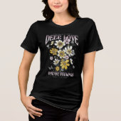 prints style phrases with flowers highlighted Tri-Blend shirt (Voorkant)
