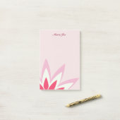 Prints van de Floral Boarder van Lotus Flower Post-it® Notes (Op bureau)