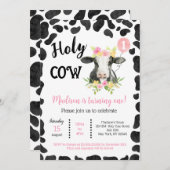 Prints van de Heilige Koe Koe Tweede verjaardag Ui Kaart (Voorkant / Achterkant)