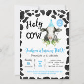Prints van de Heilige Koe Koe Tweede verjaardag Ui Kaart (Voorkant)