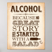 Prints van de  Partij / ALCOHOL Geen Groot Teken (Voorkant)