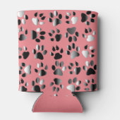 Prints van dierenvoetdieren blikjeskoeler (Achterkant)