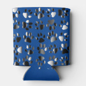 Prints van dierenvoetdieren blikjeskoeler (Achterkant)