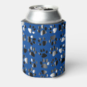 Prints van dierenvoetdieren blikjeskoeler (Blikje Achterkant)