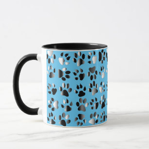 Prints van dierenvoeten mok