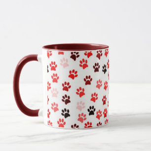Prints van dierenvoeten mok