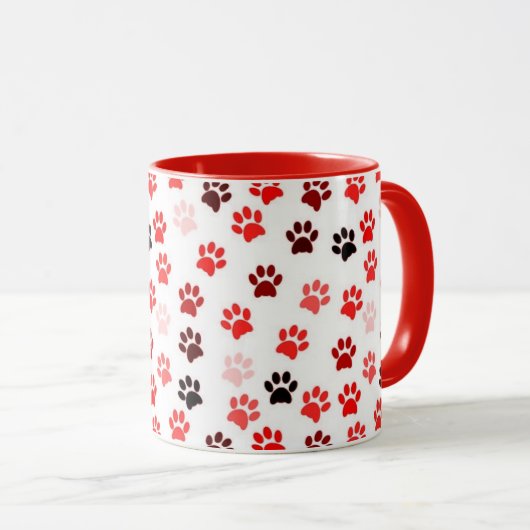 Prints van dierenvoeten mok (Voorkant rechts)