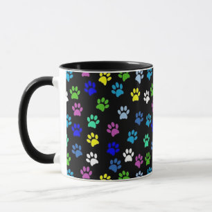 Prints van dierenvoeten mok
