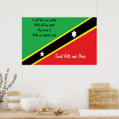 Prints van heilige kitts en Nevis (Keuken)