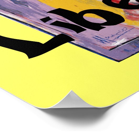 Prints van poster met gele vrijheid (Hoek)