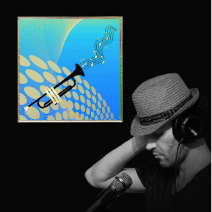 Prints voor abstracte Trumpet Music Folie